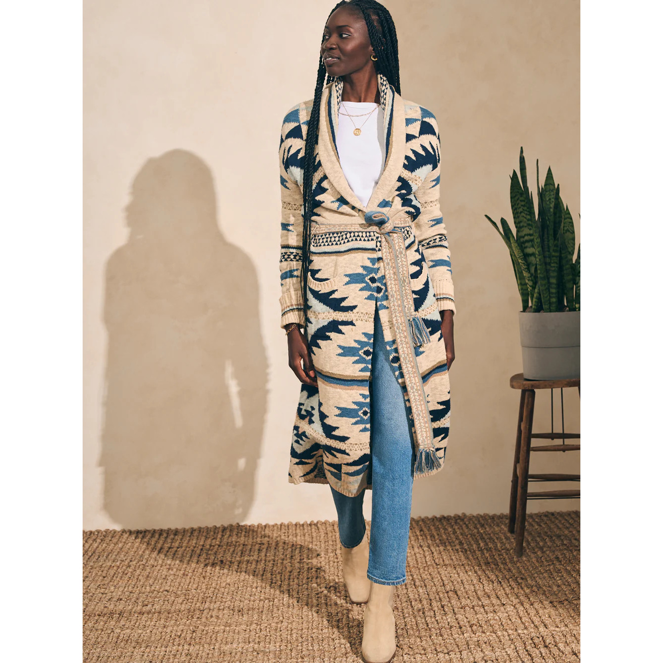 Faherty B Yellowtail X Paloma Duster Robe Cardigan